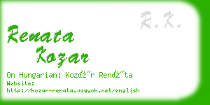 renata kozar business card